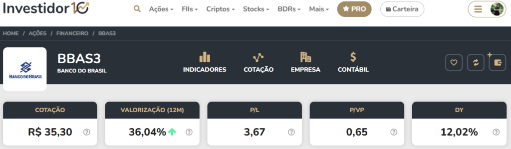 O que é P/VP?